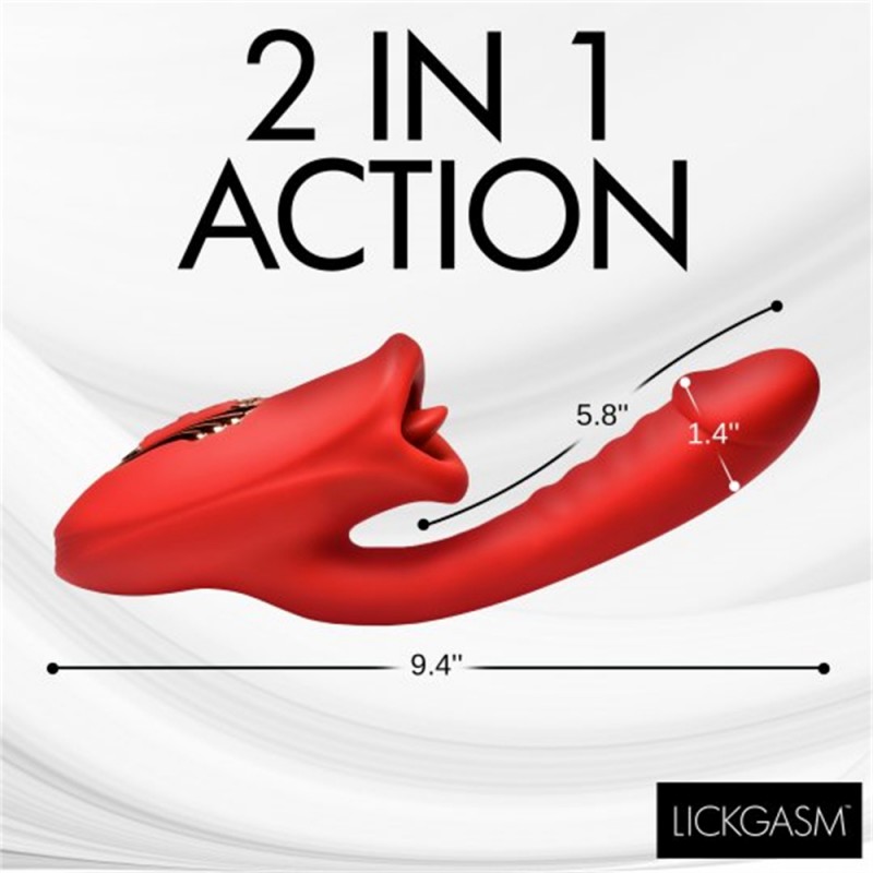 Deep Kiss Kissing Tongue Licking Rabbit Vibrator6
