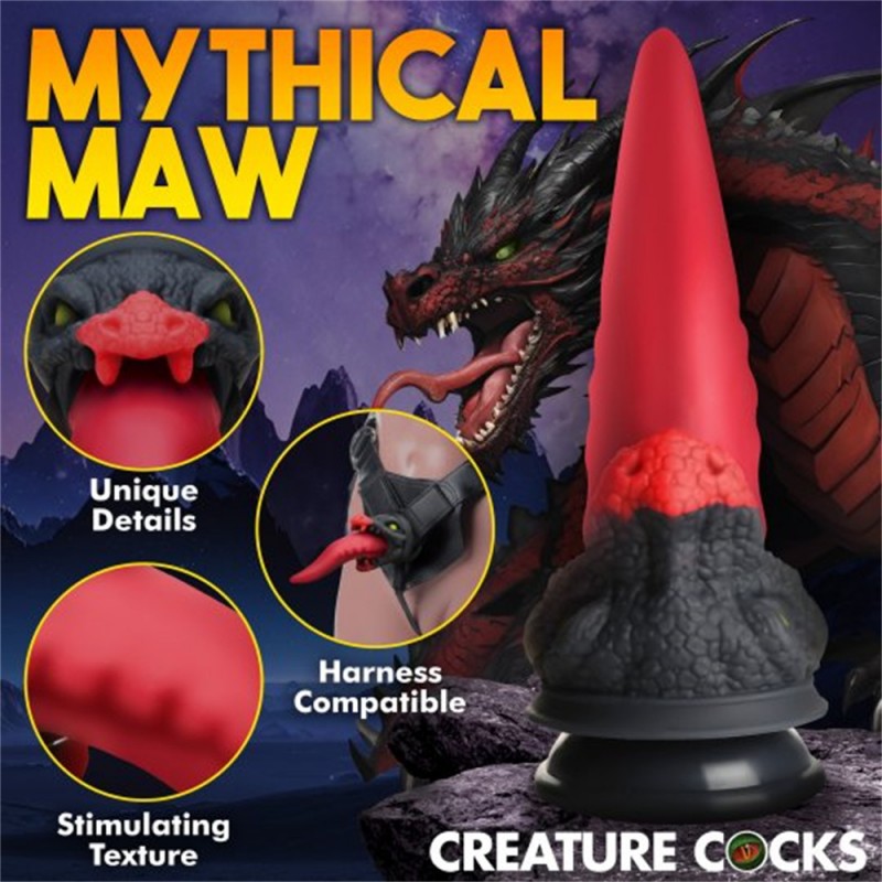 Creature Cocks Dragon Roar Monster Dildo with Suction Cup2