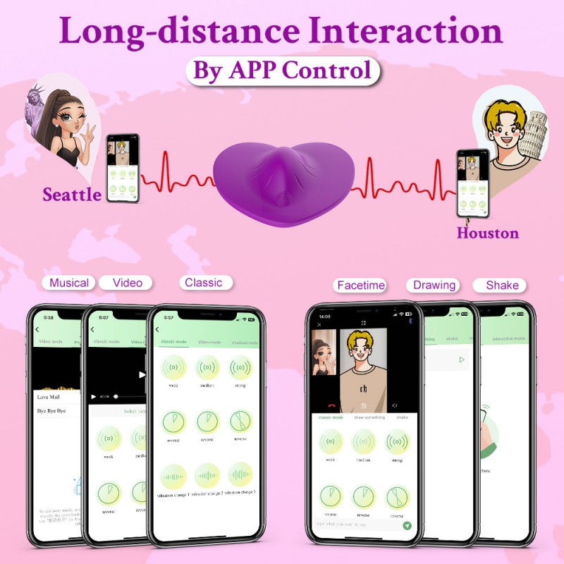 Female Clitoral Stimulation Masturbator Wireless Remote APP Control