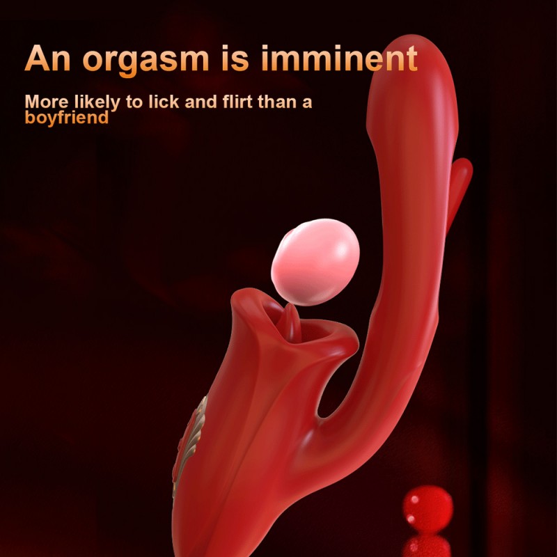 G Spot Dildo Flapping Vibrator Tongue Licking Clitoral Stimulator1