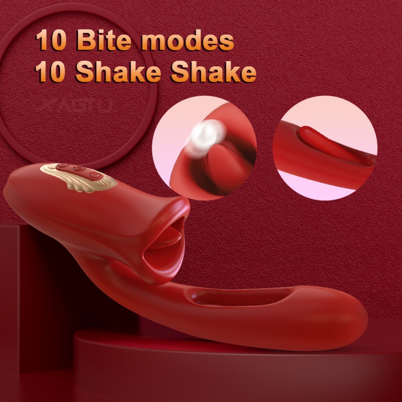 G Spot Dildo Flapping Vibrator Tongue Licking Clitoral Stimulator2