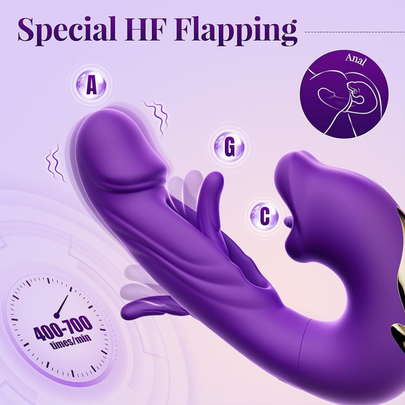 G-Spot Vibrator with 7 Flapping 7 Vibrating 5 Licking & Sucking4