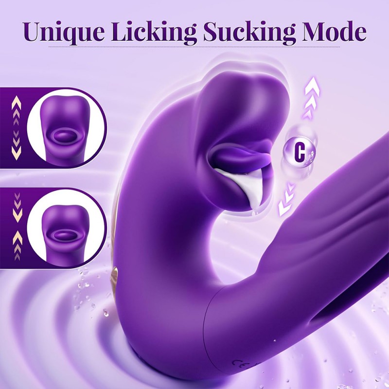G-Spot Vibrator with 7 Flapping 7 Vibrating 5 Licking & Sucking2
