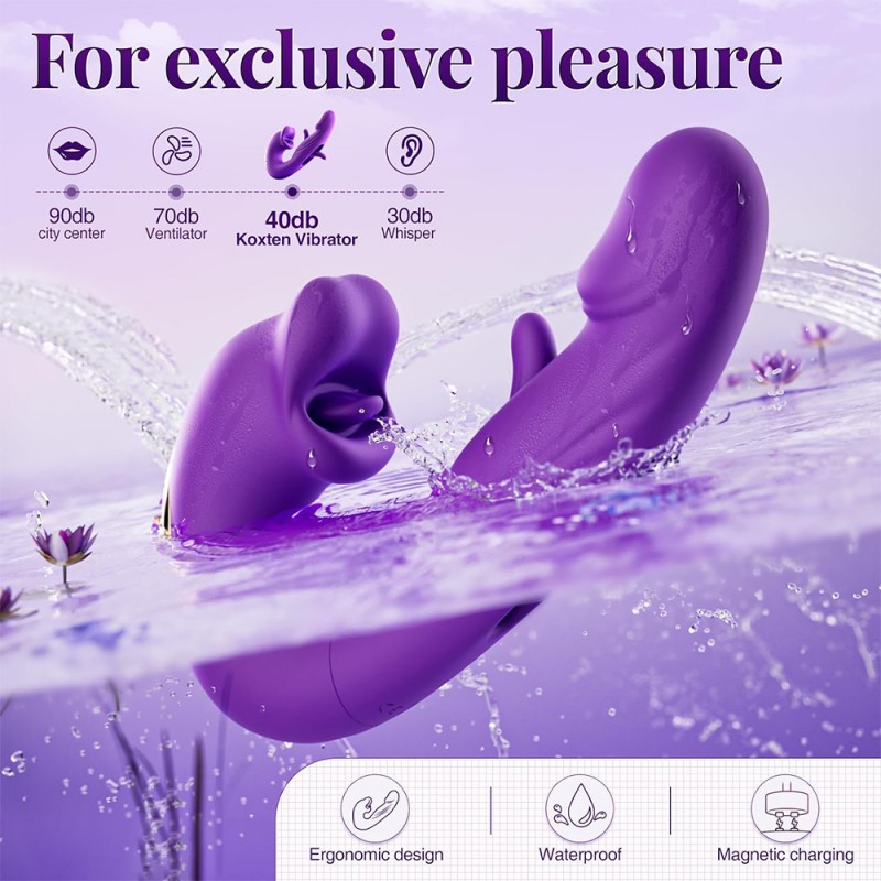 G-Spot Vibrator with 7 Flapping 7 Vibrating 5 Licking & Sucking