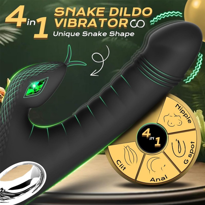 Rabbit G-Spot Vibrator Snake Dildo with 10 Vibrations6