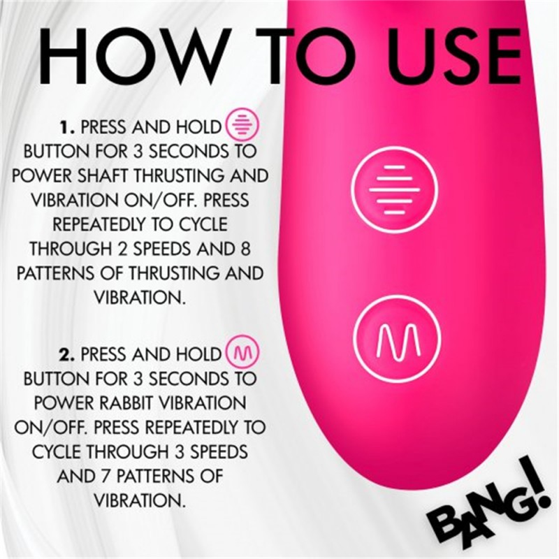 Thrusting Rabbit Vibrator G-Spot & Clit Stimulator3