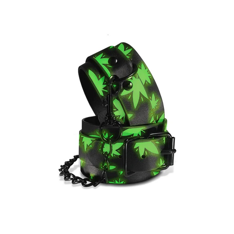 Stoner Vibes Glow in the Dark Ankle Cuffs BDSM Gear