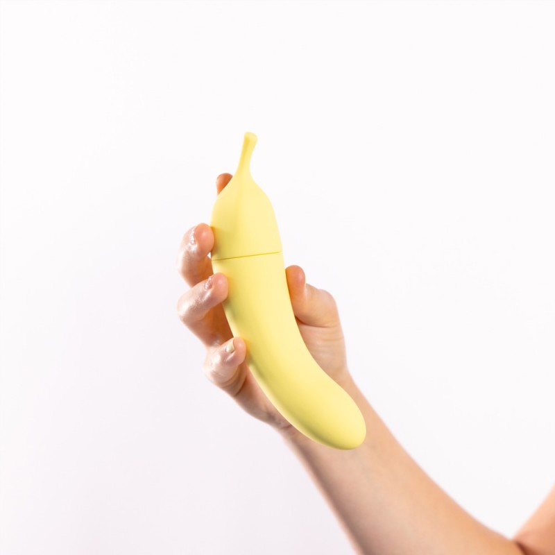 Natalie's Toy Box Banana Cream Air Pulse & G-Spot Vibrator