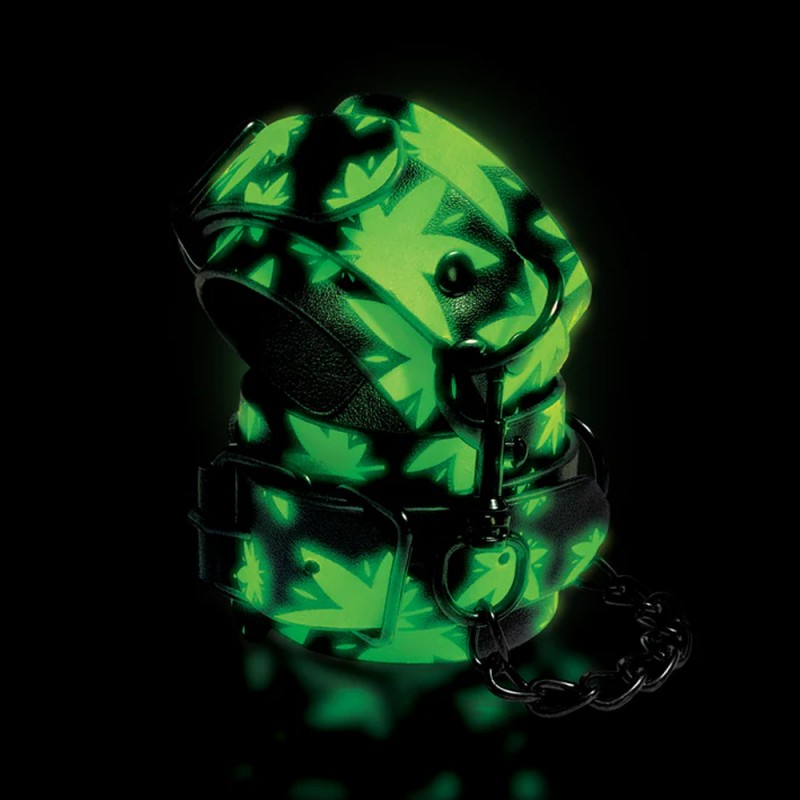 Stoner Vibes Glow in the Dark Ankle Cuffs BDSM Gear