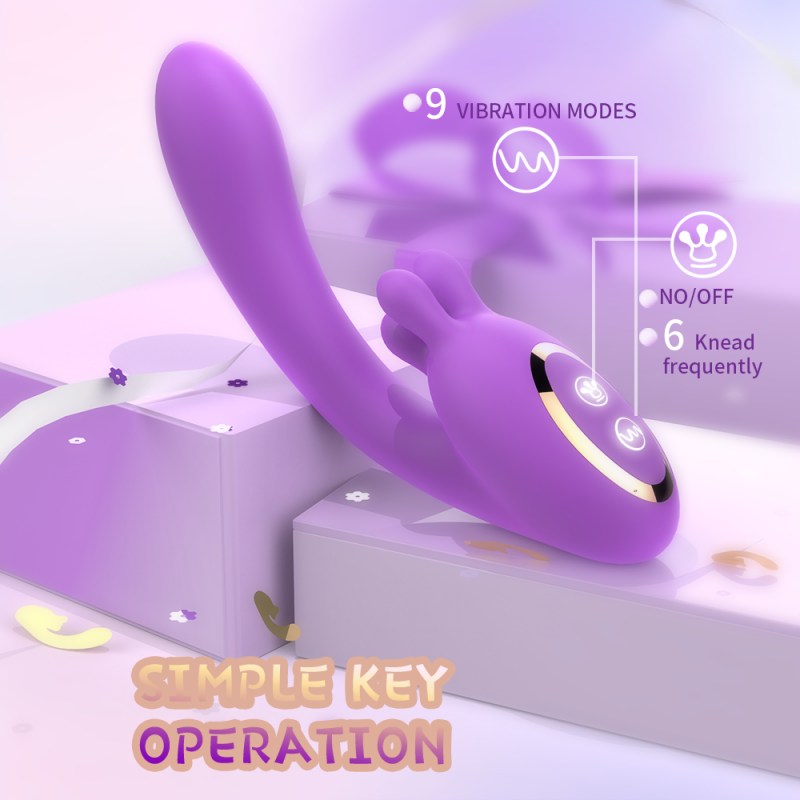 S-Hande 3 in 1 G-Spot Rabbit Vibrator with Kneading & Pinching & Vibrating2