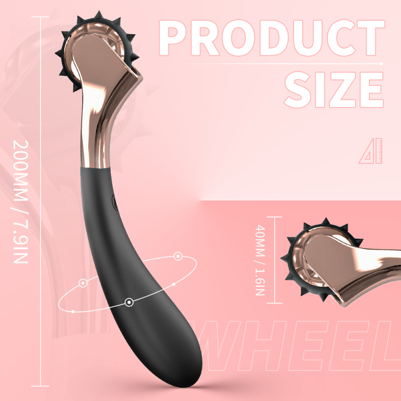 S-Hande BDSM Dual Head Toy G-Spot Vibrator With Spiked Rollers