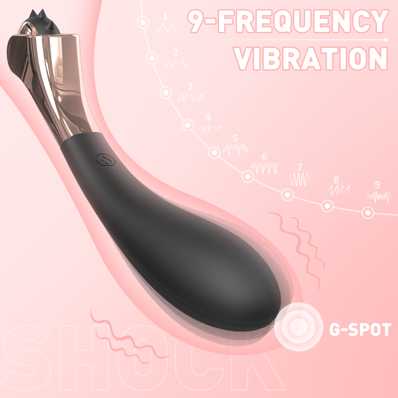 S-Hande BDSM Dual Head Toy G-Spot Vibrator With Spiked Rollers