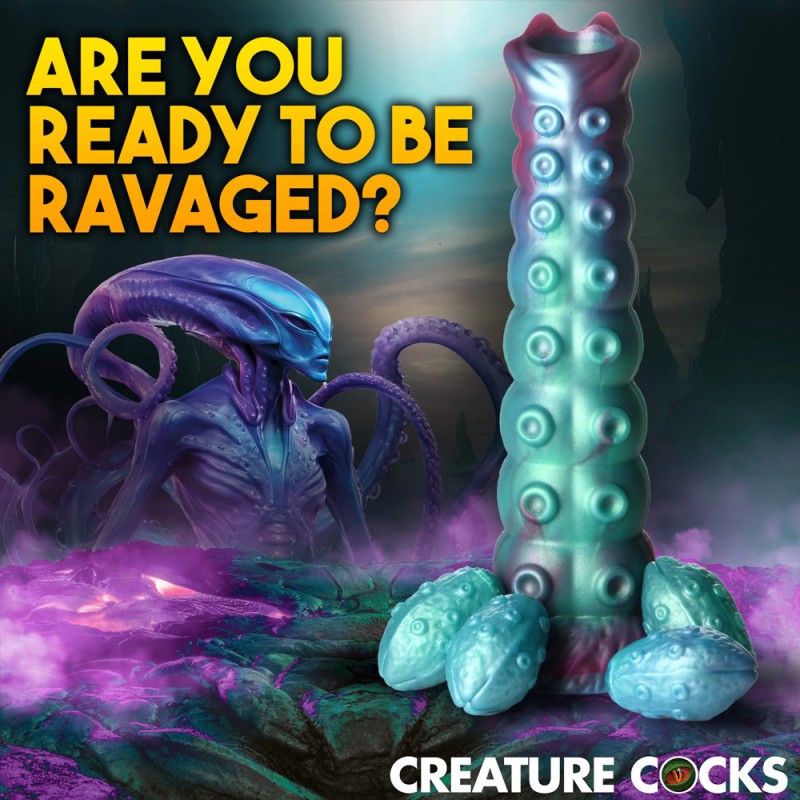 Creature Cocks Tentacle Dildo Galactic Breeder Ovipositor with 4 Eggs2