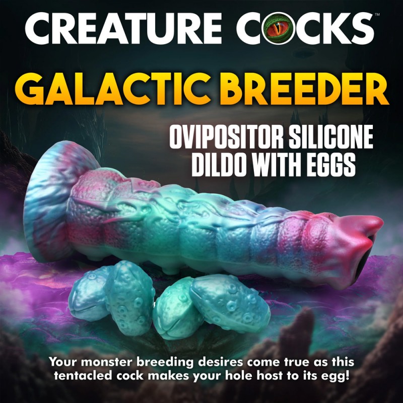 Creature Cocks Tentacle Dildo Galactic Breeder Ovipositor with 4 Eggs1