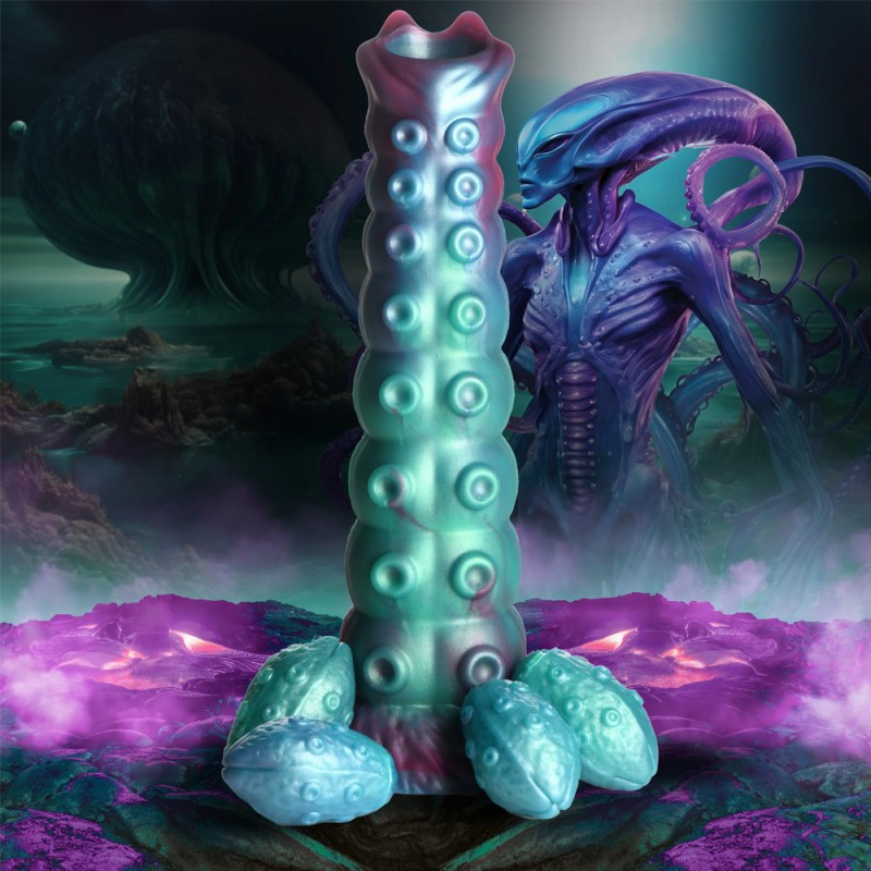 Creature Cocks Tentacle Dildo Galactic Breeder Ovipositor with 4 Eggs