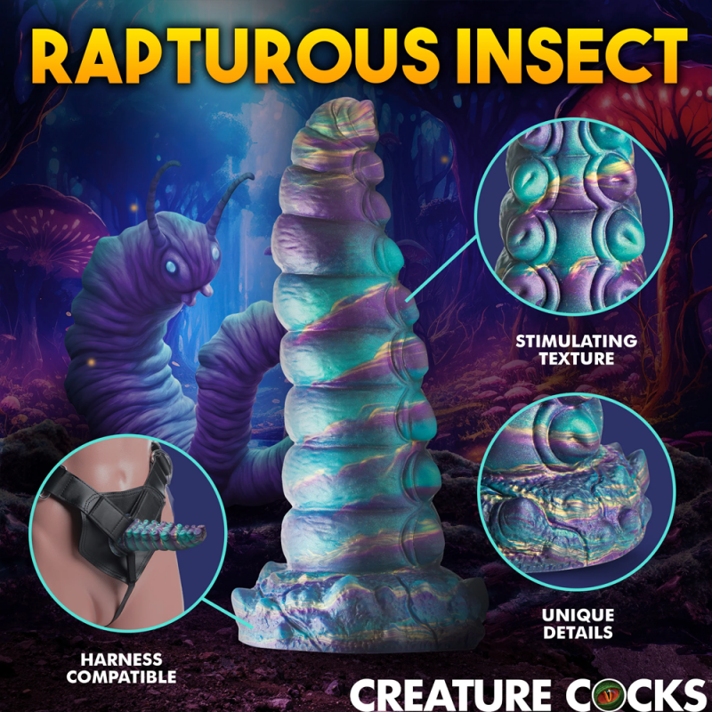 Fantasy Silicone Dildo Purple Alien Chrysalis Monster