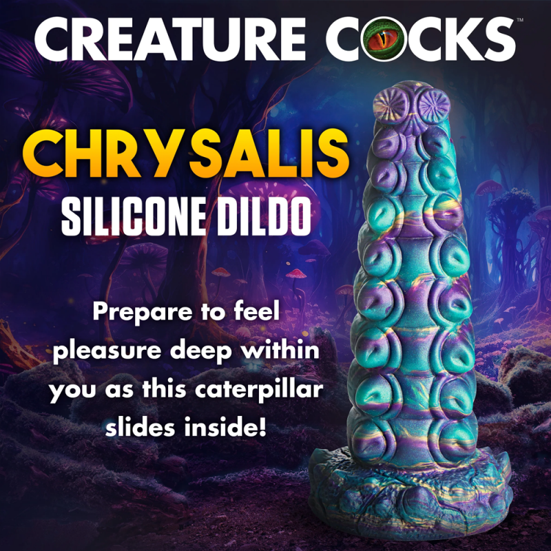 Fantasy Silicone Dildo Purple Alien Chrysalis Monster