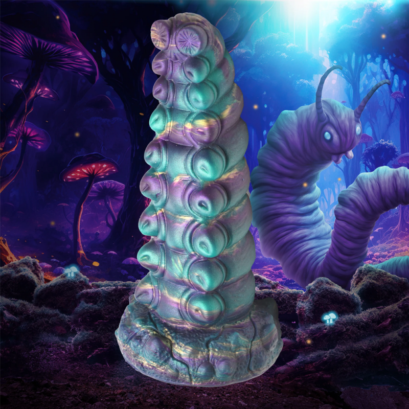 Fantasy Silicone Dildo Purple Alien Chrysalis Monster