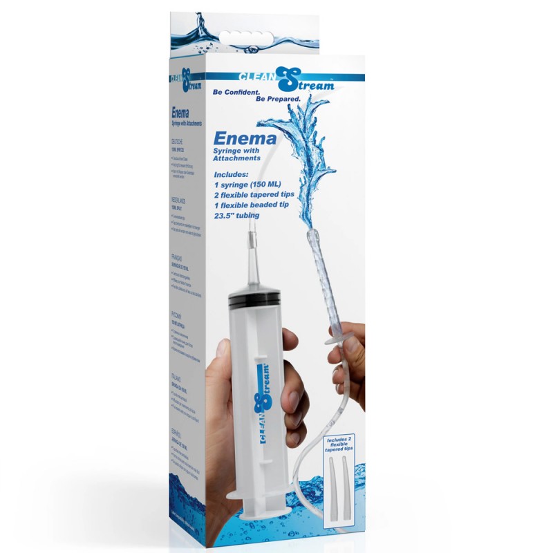 Enema Syringe Anal Douche with 3PCS Attachments6