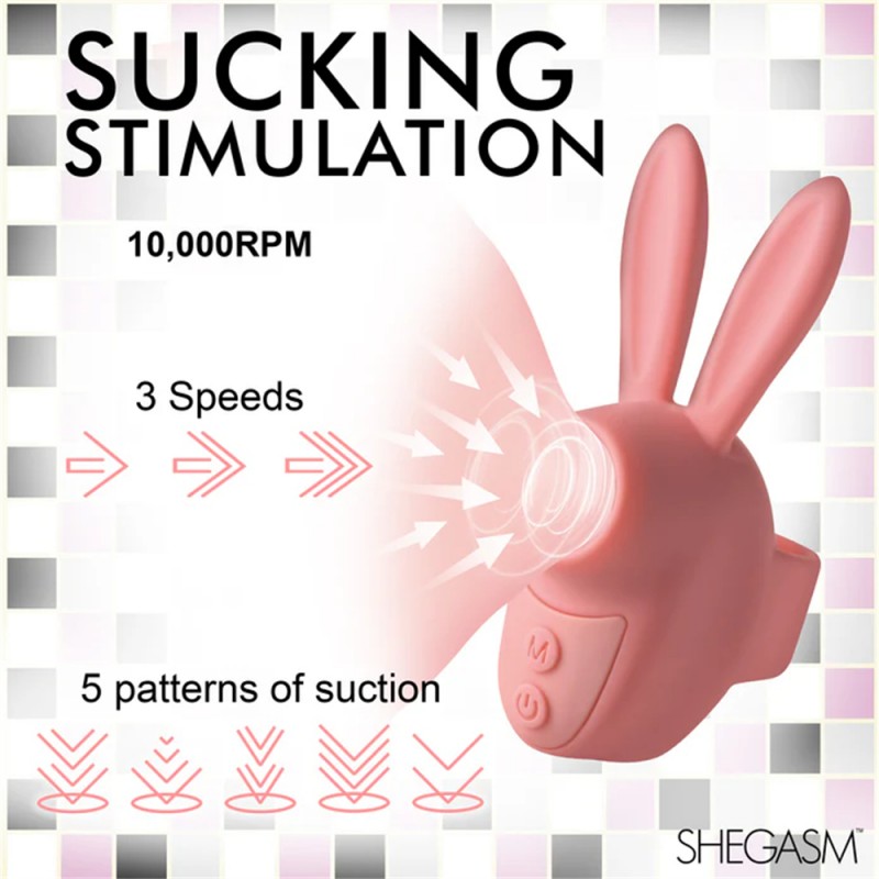 Shegasm Sucky Bunny Clit Stimulator Finger Vibrator