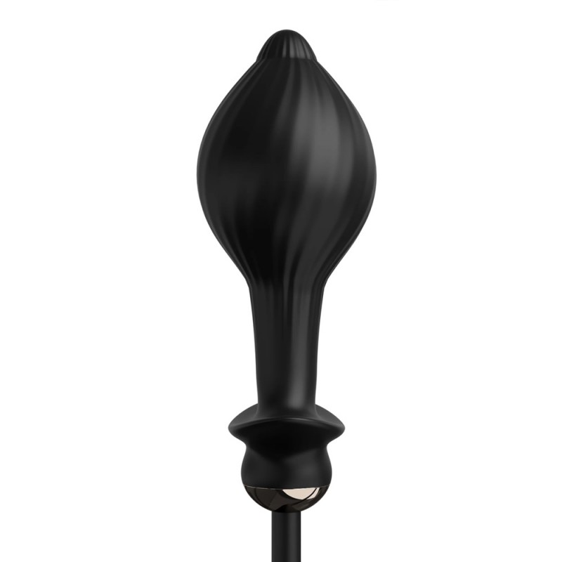 Pipedream Vibrating Anal Plug With Black Spiral Raised Texture