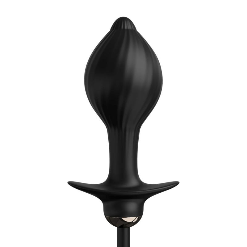 Pipedream Vibrating Anal Plug With Black Spiral Raised Texture