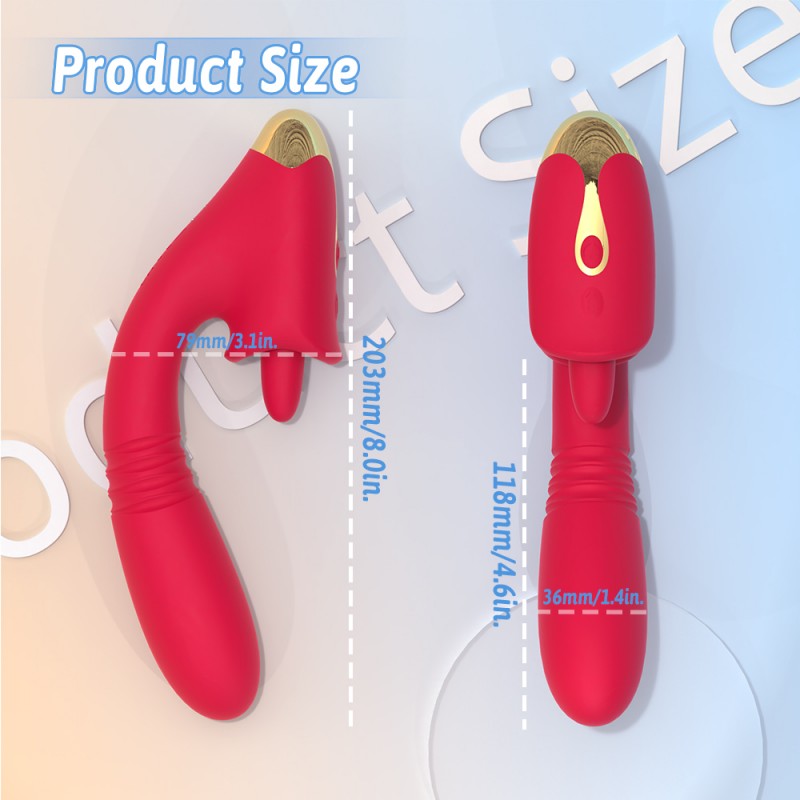 S-Hande Luxury Thrusting Vibrator with Tongue Licking
