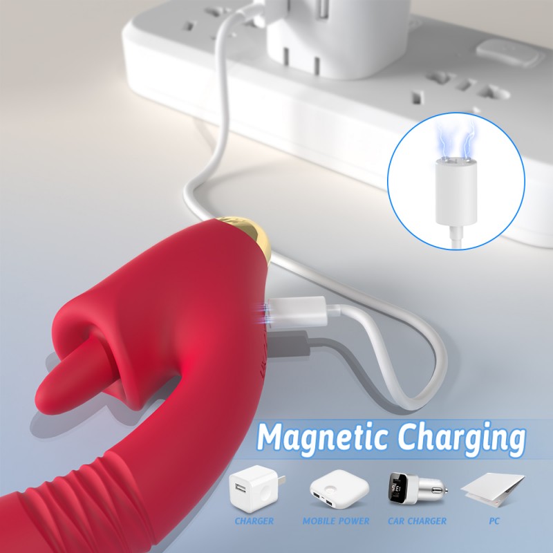 S-Hande Luxury Thrusting Vibrator with Tongue Licking