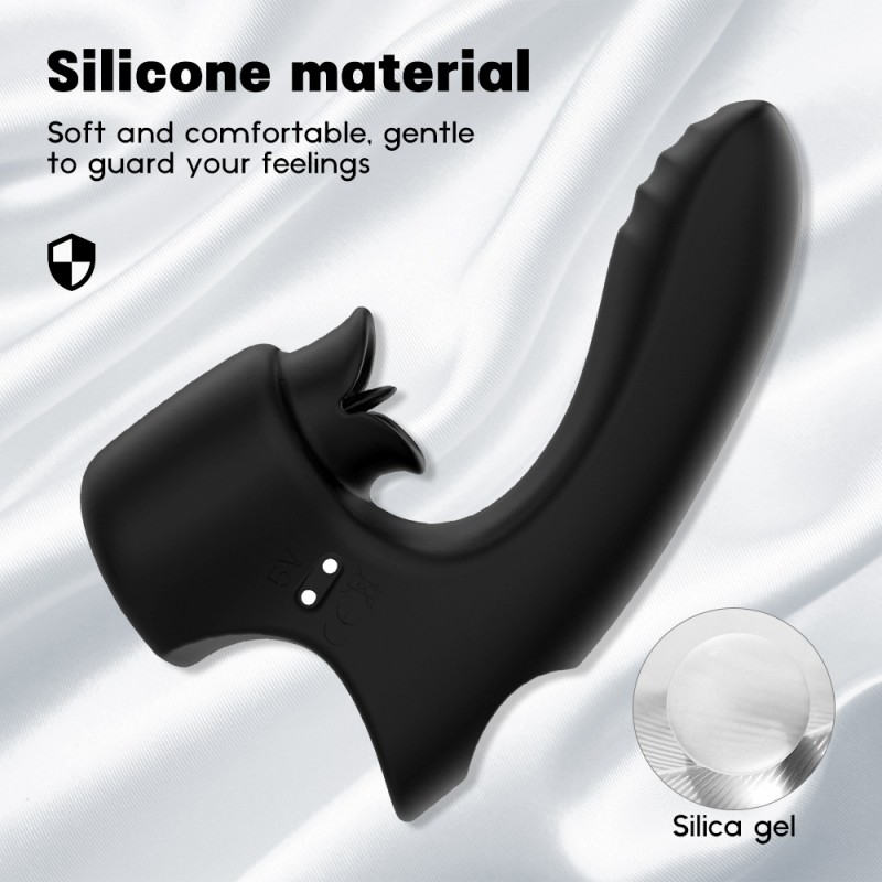 S-Hande Finger Vibrator With Tongue Lick Sucking Clitoral