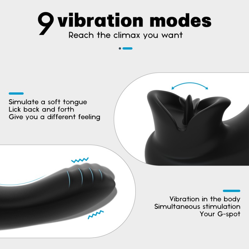 S-Hande Finger Vibrator With Tongue Lick Sucking Clitoral