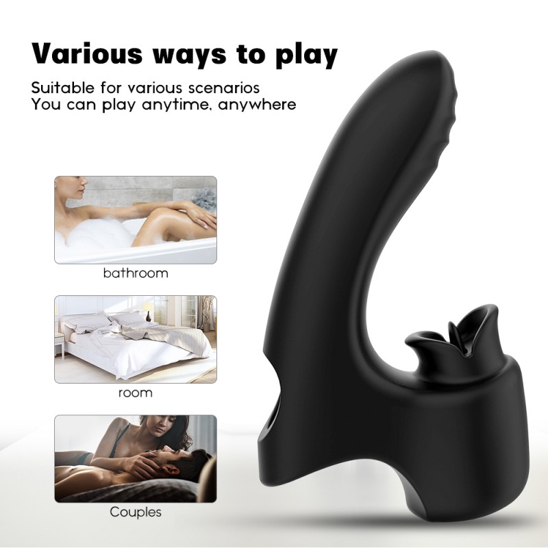 S-Hande Finger Vibrator With Tongue Lick Sucking Clitoral