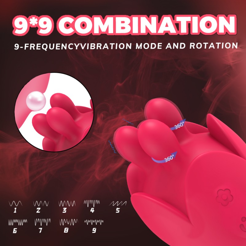 S-Hande Rotating Rose Clitoral Vibrator Nipple Stimulator5