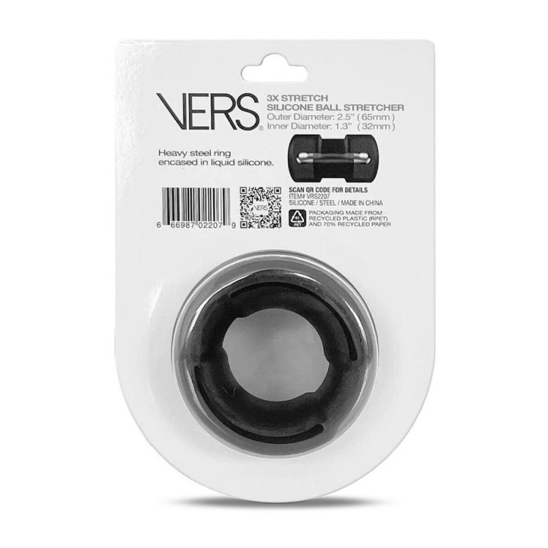 Penis Cock Ring Ball Stretcher Weighted Steel Core Male Enhancer