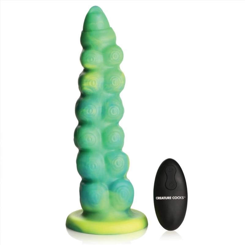 Tentacle Dildo Thrusting & Vibrating Silicone Worm Monster