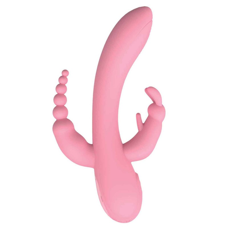 Nasstoys Trifecta Massager Rabbit Vibrator with Anal Beads