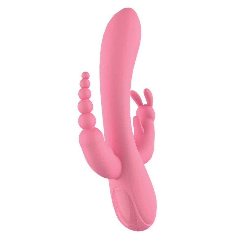 Nasstoys Trifecta Massager Rabbit Vibrator with Anal Beads