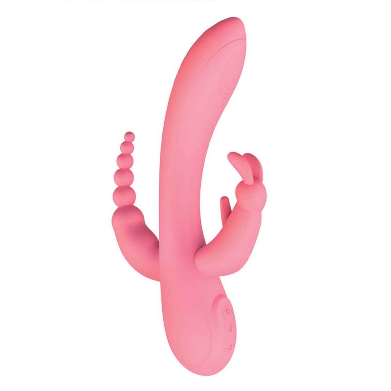 Nasstoys Trifecta Massager Rabbit Vibrator with Anal Beads