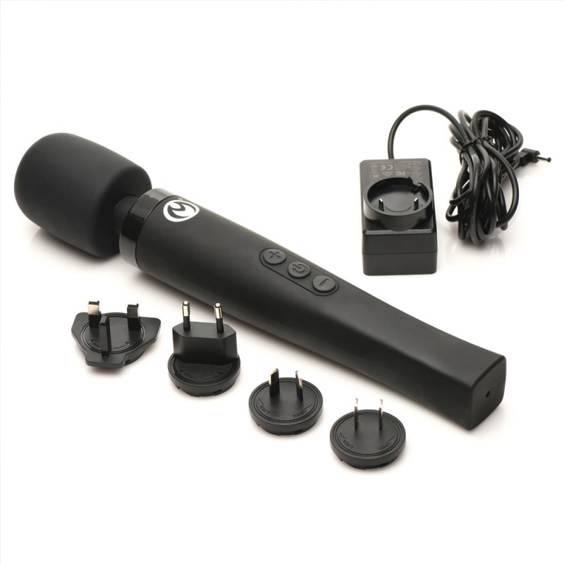 Wand Vibrator Massager Black Luxury Pro Extension