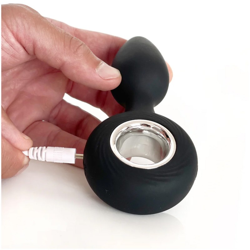 VenusFun Black Silicone Anal Plug Vibe