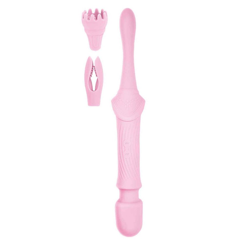 Goddess Dual Ended Clitoral Stimulator with 3 Attachments