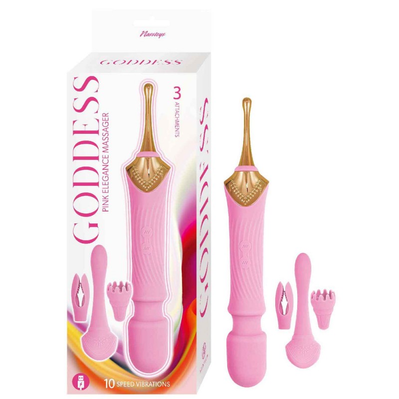 Goddess Dual Ended Clitoral Stimulator with 3 Attachments2