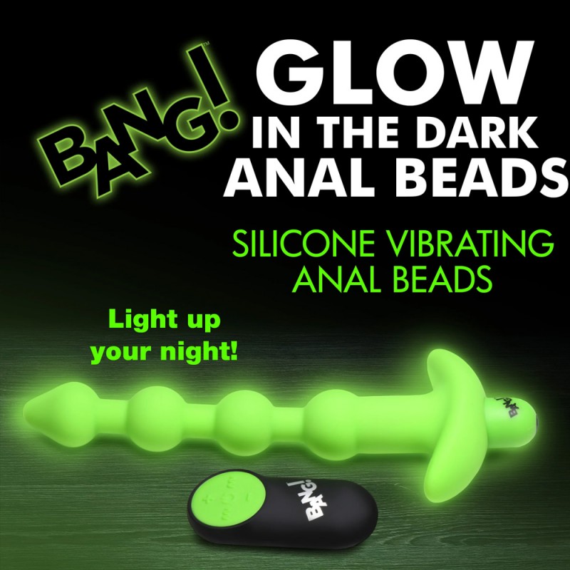 Bang! Glow-in-the-Dark Silicone Anal Beads Butt Plug