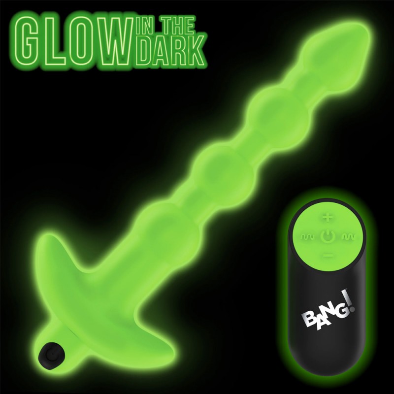 Bang! Glow-in-the-Dark Silicone Anal Beads Butt Plug