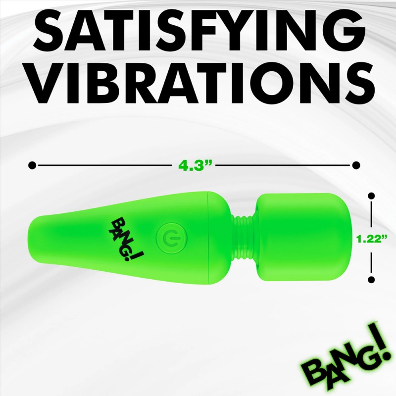 Bang! Glow-in-the-Dark Silicone Wand Clitoral Vibrator