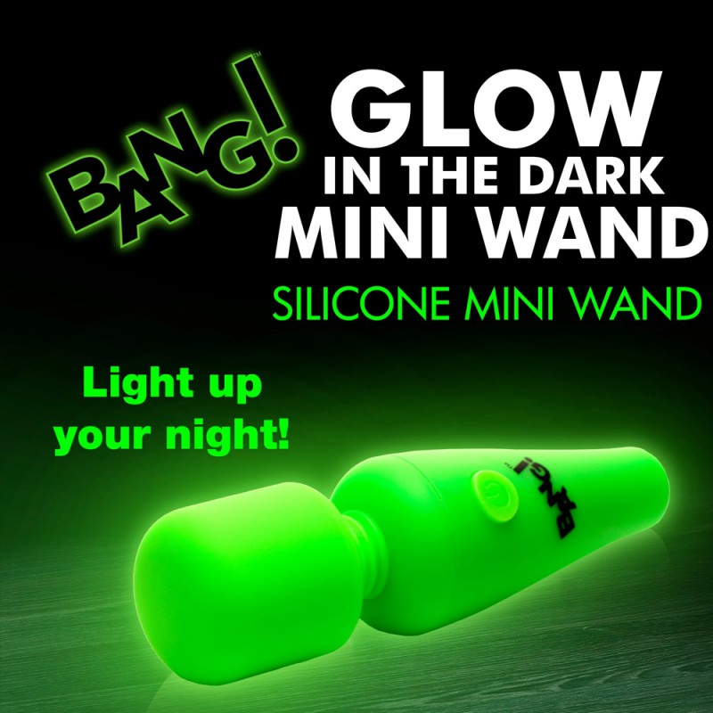 Bang! Glow-in-the-Dark Silicone Wand Clitoral Vibrator