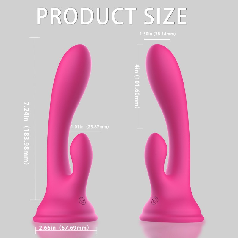 S-Hande Rabbit G Spot Vibrator Suction Cup Dildo3