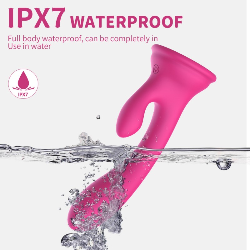 S-Hande Rabbit G Spot Vibrator Suction Cup Dildo5