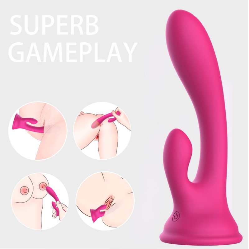 S-Hande Rabbit G Spot Vibrator Suction Cup Dildo