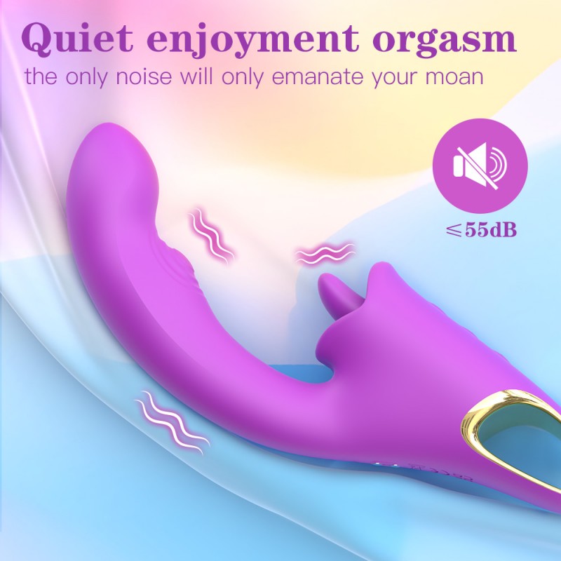 S-Hande 3 in 1 G Spot Vibrator with Tongue Licking Flapping2