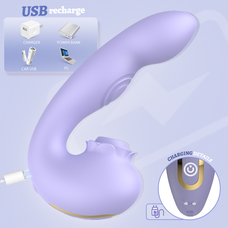 S-Hande Clitoral Sucking Vibrator G-Spot Dildo with Thumping3